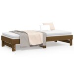 vidaXL Lit coulissant sans matelas marron miel 2x(80x200)cm