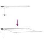 vidaXL Auvent Rétractable with 300 x 250 cm Rouge et blanc