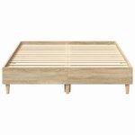 vidaXL Cadre de lit Sonoma 137 x 190 cm Bois d'ingénierie