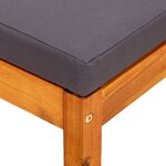 vidaXL Banc de jardin avec table et repose-pieds Bois d'acacia solide