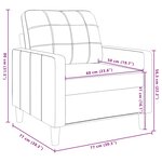 vidaXL Fauteuil Marron 60 cm Velours