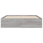 vidaXL Cadre de lit et tiroirs sonoma gris 120x200cm bois d'ingénierie