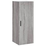 vidaXL Buffet haut Sonoma gris 34 5x34x180 cm Bois d'ingénierie