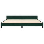 vidaXL Cadre de lit sans matelas vert foncé 200x200 cm velours