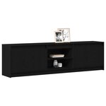 vidaXL Unites TV 2 Pièces Noir 180 x 34 x 50 cm Bois d'ingénierie
