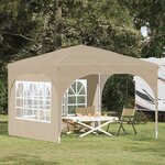 vidaXL Tente de fête pop-up 290 x 290 x 245 cm Crème