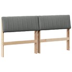 vidaXL Tête de lit capitonnée Gris foncé 150 cm Pin massif