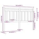 vidaXL Tête de lit Marron miel 126x4x100 cm Bois massif de pin