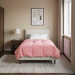 vidaXL Duvet d'hiver Matelassé Rose 155 x 200 cm Microfibre