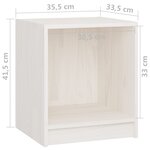 vidaXL Tables de chevet 2 Pièces Blanc 35 5x33 5x41 5 cm Pin massif