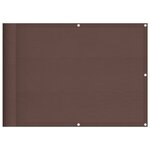 vidaXL Écran de balcon marron 75x800 cm 100  polyester oxford