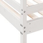 vidaXL Lit superposé sans matelas 80x200/140x200 cm blanc bois massif