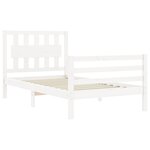 vidaXL Cadre de lit sans matelas blanc bois massif