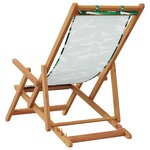 vidaXL Chaises de plage pliantes lot de 2 tissu et bois massif