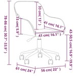 vidaXL Chaise pivotante de bureau Jaune Velours