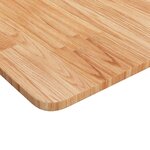 vidaXL Dessus de table carré Marron clair70x70x1 5cm Bois chêne traité