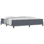 vidaXL Lit à ressorts avec matelas Gris foncé 200 x 200 cm tissu