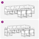 vidaXL Ensemble de canapés d'extérieur 8 pc Naturel et gris clair