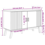 vidaXL Buffet OLDEN marron 114x43x73 5 cm bois massif de pin