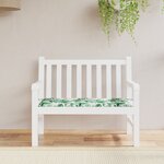 Coussin de banc de jardin vidaXL avec imprimé feuillage  100x50x4 cm  en tissu Oxford