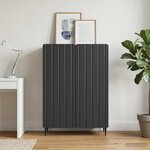 vidaXL Buffet Noir 66 x 34 5 x 92 cm Bois d'ingénierie