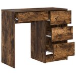 vidaXL Bureau d'écriture marron Chêne fumé Bois d'ingénierie Moyen