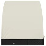vidaXL Transat 2 places avec toit rond noir 211x112x140 cm