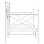 vidaXL Lit de repos sans matelas blanc 90x200 cm acier