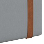 vidaXL Tête de lit suspendue Avec lumière LED Gris clair PU antique