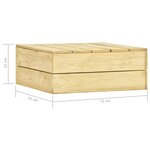 vidaXL Table de jardin 75x75x31 cm Bois de pin imprégné