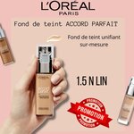 L'oréal paris - fond de teint accord parfait - 1.5n lin -