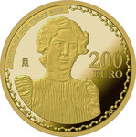 Monnaie en or 200 euro g 13.5 millésime 2023 joaquin sorolla self portrait