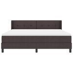 vidaXL Lit boxspring avec matelas Marron foncé 180 x 200 cm