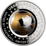 Pièce de monnaie en Argent 100 Tenge g 20 Millésime 2024 UEFA EURO