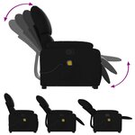 vidaXL Fauteuil inclinable de massage Noir Similicuir