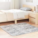 vidaXL Tapis shaggy à poils longs NAVARRA gris argenté 120x120 cm