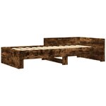 vidaXL Cadre de lit sans matelas chêne fumé 90x190cm bois d'ingénierie