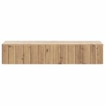 vidaXL Table d'appoint murale Chêne artisanal 87 5 x 34 5 x 17 cm