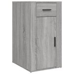 vidaXL Bureau avec armoire sonoma gris bois d'ingénierie