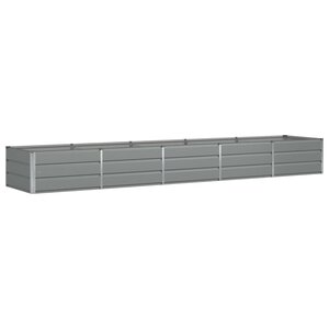 vidaXL Jardinière Gris clair 400 x 80 x 45 cm Acier