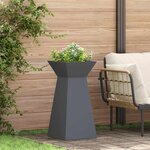 vidaXL Jardinière à pilier 2 Pièces Anthracite 35 x 35 x 73 cm Acier