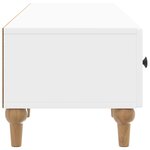 vidaXL Meuble TV Blanc brillant 147 x 34 5 x 30 cm Bois d'ingénierie