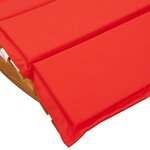 vidaXL Chaises Longues à Bascule avec Coussins 2 Pièces en Bois Massif Acacia