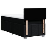 vidaXL Sommier à lattes de lit et matelas Noir 80x200 cm Tissu