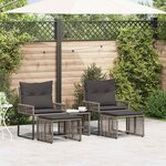 vidaXL Ensemble de meubles d'extérieur 11 Pièces Gris et Gris foncé