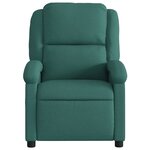vidaXL Fauteuil de massage inclinable Vert foncé Tissu