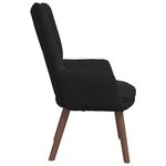 Fauteuil Relaxant en Velours Noir