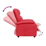 vidaXL Fauteuil inclinable Rouge Similicuir