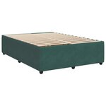 vidaXL Sommier à lattes de lit et matelas Vert foncé 140x190cm Velours