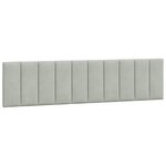 vidaXL Cadre de lit sans matelas Hanko gris clair 200x200 cm velours